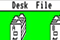 close up of Atari ST desktop as running on Gemulator