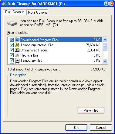 Disk Cleanup Wizard
